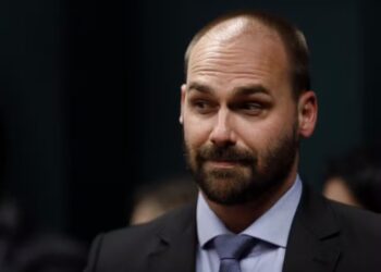 Eduardo Bolsonaro, que pode ser processado por campanha de perseguição contra Alexandre de Moraes