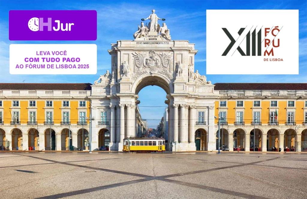 Promoção HJur Leva você com tudo pago ao Fórum de Lisboa