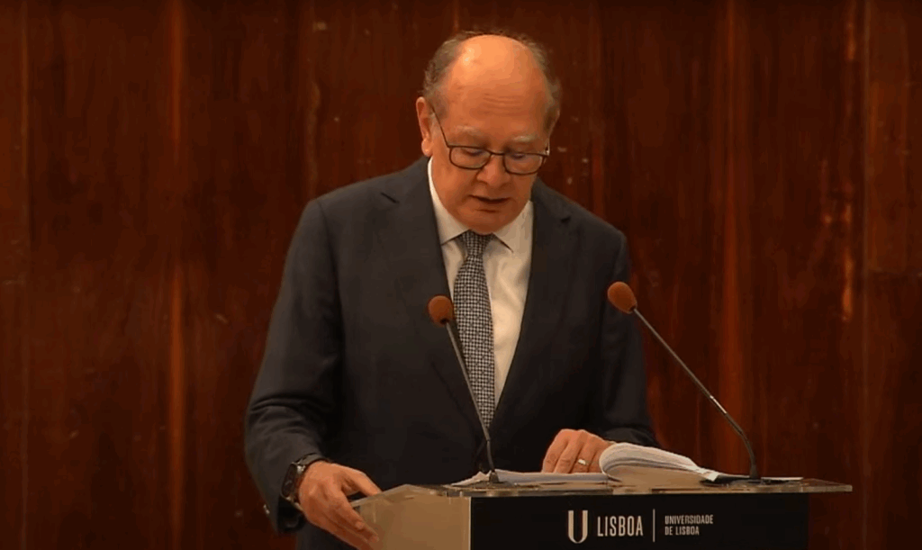 O Ministro Gilmar Mendes discursa na abertura do XIII Fórum de Lisboa