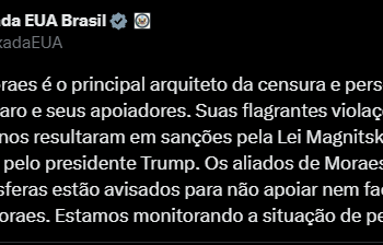 ME convoca representante da Embaixada dos EUA para esclarecer ameaças do governo Trump ao Judiciário