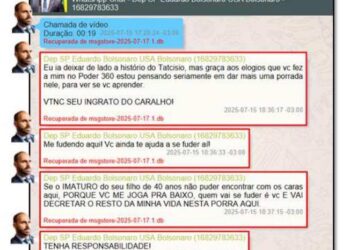 VTNC ingrato, diz Eduardo bosonaro ao pai