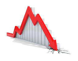 Gráfico simbolizando deflação