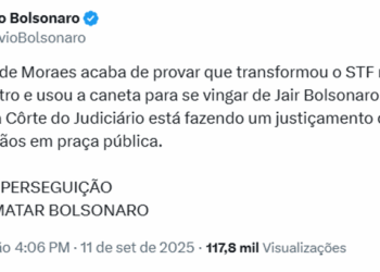 Twittada de Carlos Bolsonaro com a hashtag "Querem matar Bolsonaro"