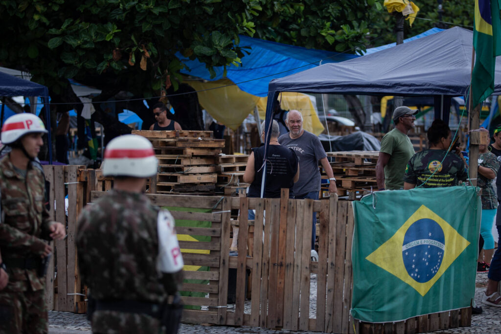 Acampamento golpista em Brasília