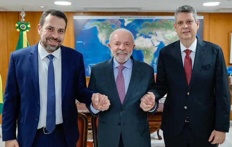 Boulos, Lula e Márcio Macedo