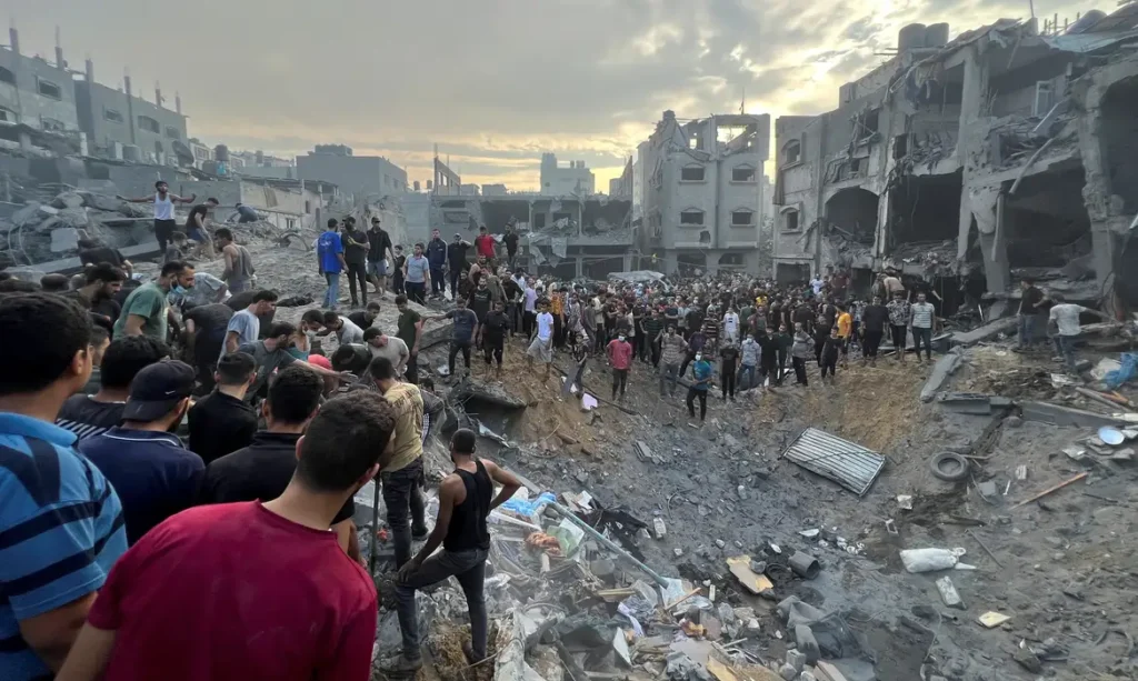 Faixa de Gaza destruída pelo Exército de Israel