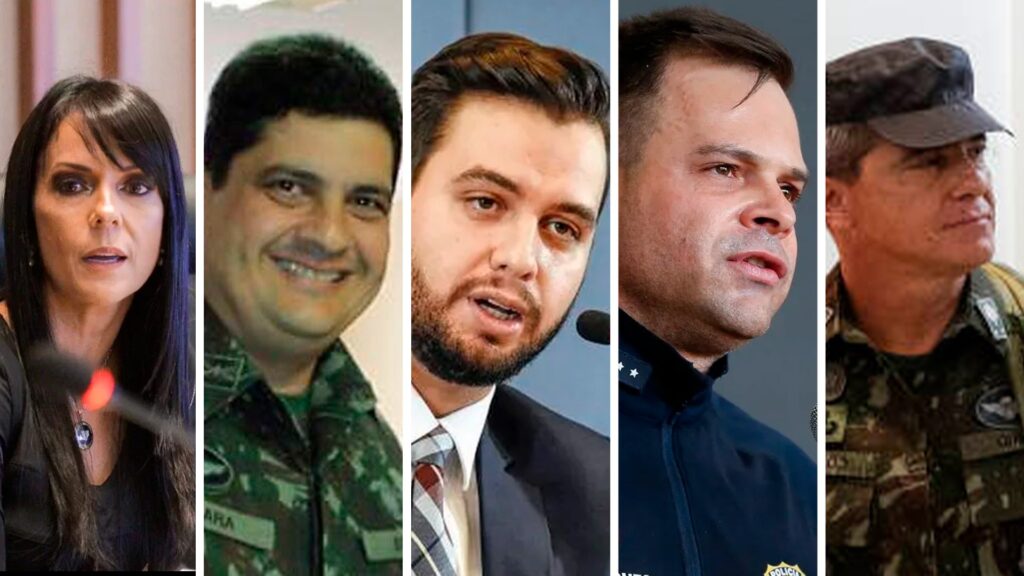 cinco réus condenados na AP 2693 pelo STF sendo uma mulher e quatro homens