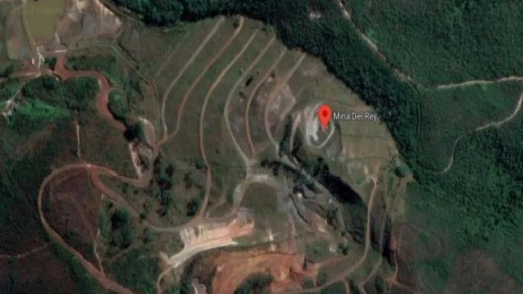 Vista aérea da Mina Del Rey, da Vale, localizada em Mariana (MG)