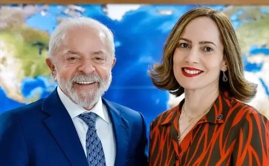 Presidente Lula e nova presidente do INSS, Ana Cristina Silveira