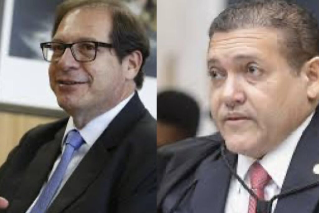 À esquerda, ministro Luis Felipe Salomão, do STJ; à direita, ministro Nunes Marques, do STF e TSE