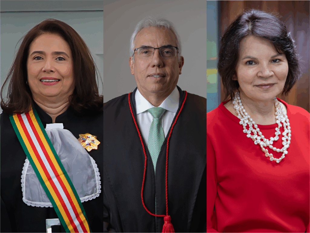 Desembargadoras (es) trabalhistas Maria de Nazaré Rocha, Herminegilda Machado e Sergio Teixeira