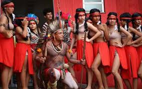 Índígenas da etnia guarani-mbya