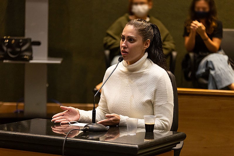 Monique Medeiros, mãe do menino Henry Borel, morto em 2021