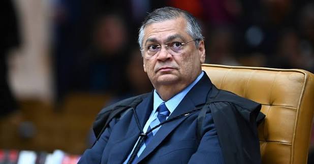 Flávio Dino em sua cadeira no plenário do STF