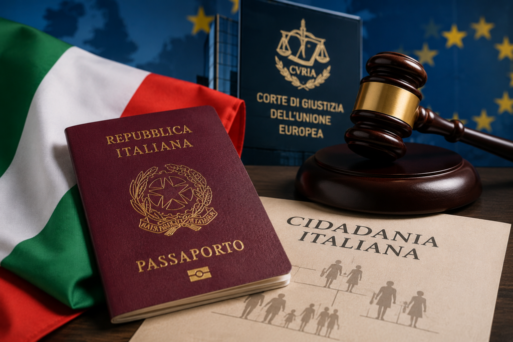 imagem de vários passaportes com o martelo da justiça