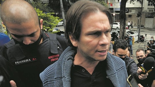 ex-delegado Maurício Demétrio no momento de sua prisão no RJ