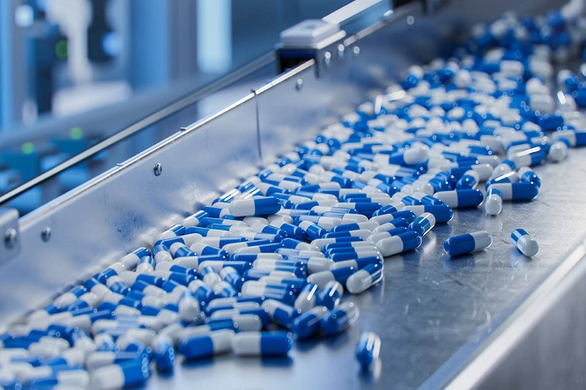 fábrica de produção de remédios