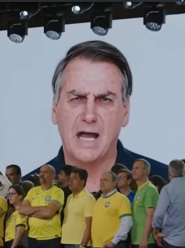 Deepfake com imagem e fala de Jair Bolsonaro, usado durante ato do seu filho Flávio