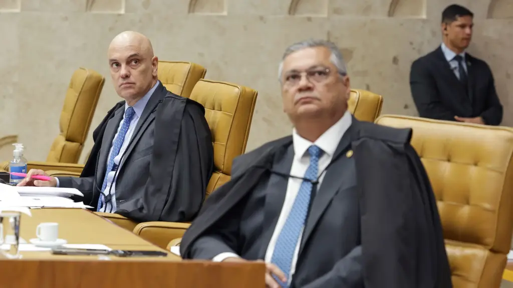 Ministros Flávio Dino e Alexandre de Moraes, do STF