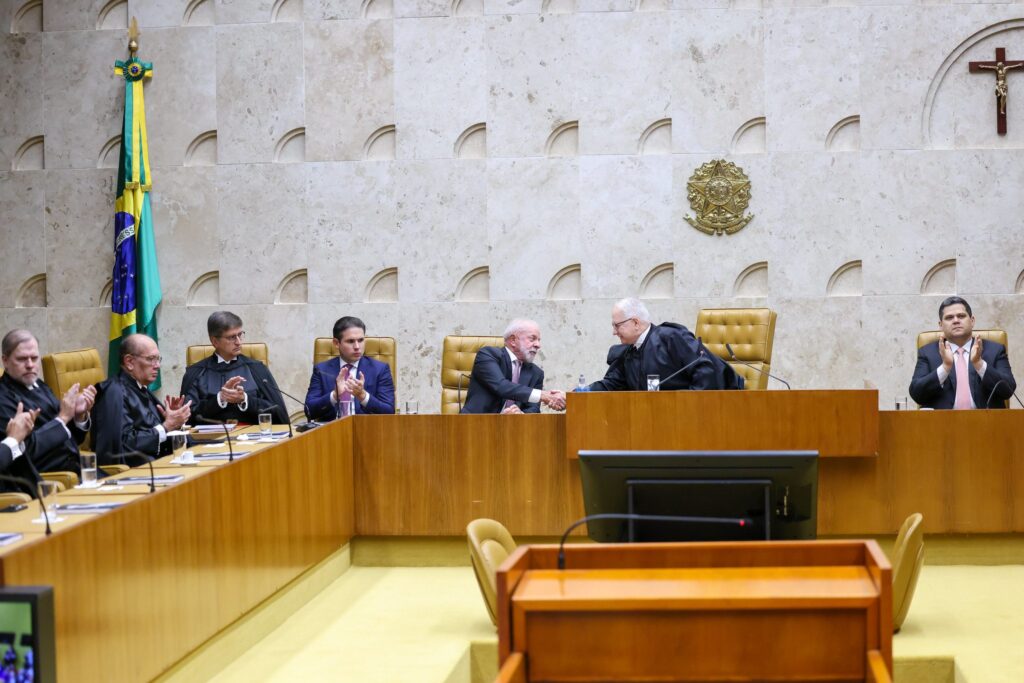 Presidente Lula no STF, durante a posse do ministro Fachin na presidência da Corte