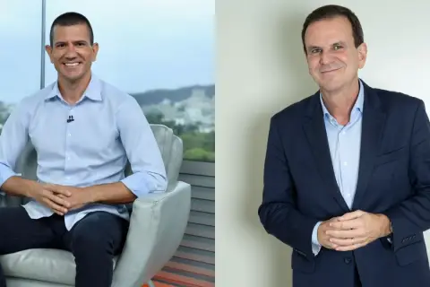 Douglas Ruas (PL) e Eduardo Paes (PSD), candidatos ao governo do RJ