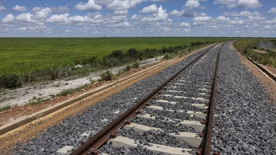 Trecho da construção da Ferrovia Transnordestina